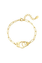 Armbänder - Gliederarmband mit Ring & Schloss - Gold - BJS - A - 2024 - 002 - farbe - gold - Beau Soleil Jewelry