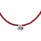 Ketten - Halskette mit Herzanhänger und Glasperlen - Smoked - Topaz - Beau Soleil Jewelry