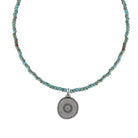 Ketten - Halskette mit Münzanhänger und Glasperlen K515 - Silber - Beau Soleil Jewelry