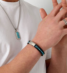 Armbänder - Herrenarmband mit Edelstein und Magnetverschluss - Tuerkis - Ay316 - Beau Soleil Jewelry