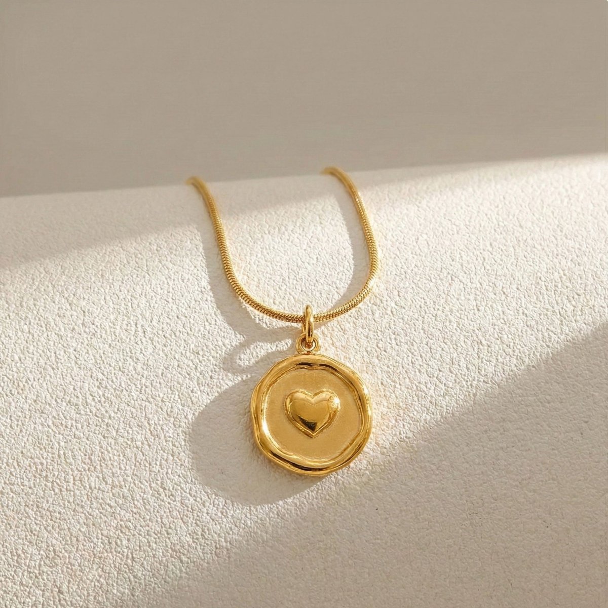 Ketten - Kette mit Symbol - Anhänger - Gold - kn-100-herz-gold - Beau Soleil Jewelry