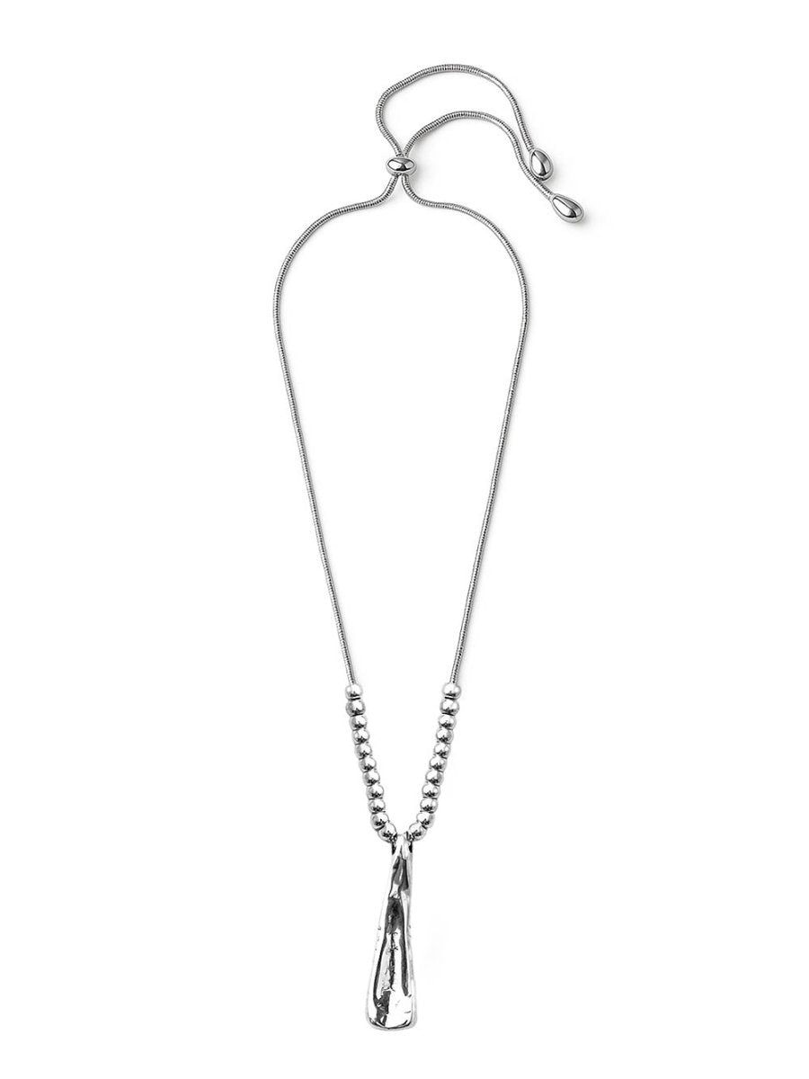 Ketten - Längenverstellbare Schlangenkette mit Silberperlen & Anhänger - k254 - 4 - Beau Soleil Jewelry