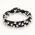 Lederarmband Emelie A983 - Schwarz- A983-18-Schwarz - Armbänder - Beau Soleil Jewelry