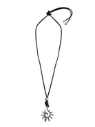 Ketten - Lederkette mit Anhänger Sonne individuell tragbar - Braun - K255 - 1 - Beau Soleil Jewelry