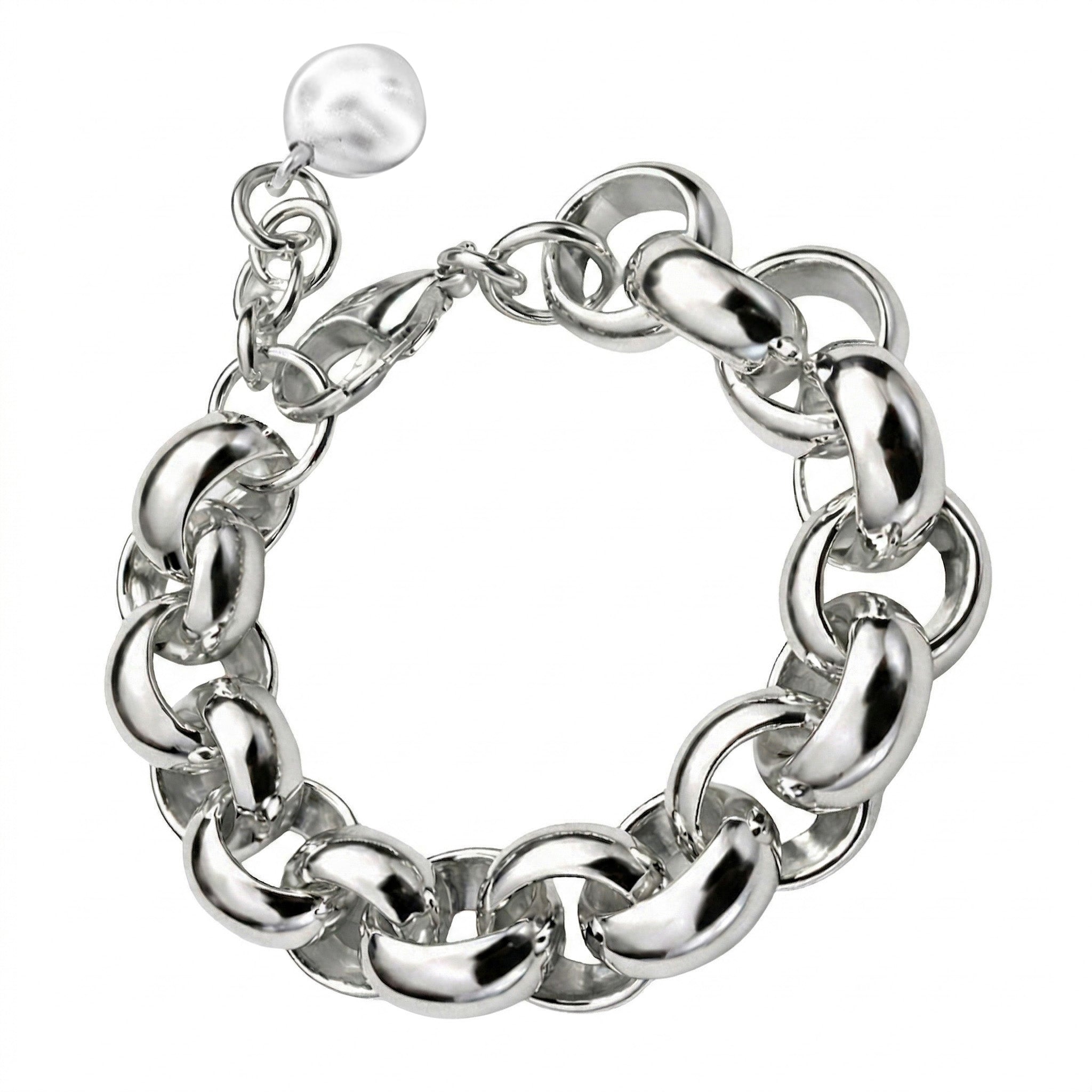 Armbänder - Massives Rolo - Armband mit großen Gliedern für Damen - Rhodiniert - A201 - rho - Beau Soleil Jewelry