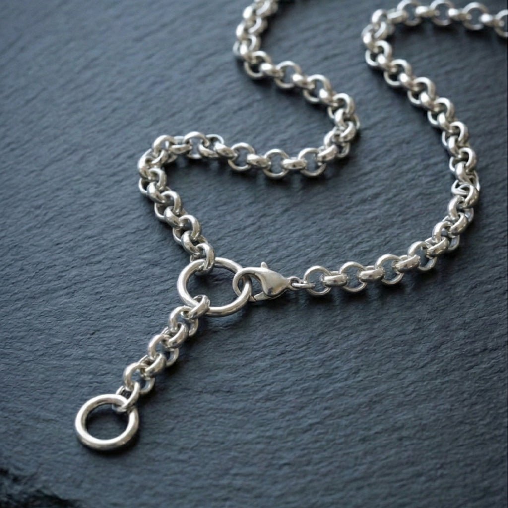 Schmuckset Damen mit Rolo Gliederkette und Armband