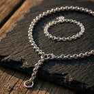 Schmuckset Damen mit Rolo Gliederkette und Armband