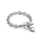 Statement Gliederarmband Damen mit Herzanhänger