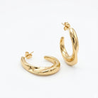 Ohrhänger Ohrringe Ohrstecker - Statement - Ohrstecker aus Edelstahl - Gold - O367 - Beau Soleil Jewelry