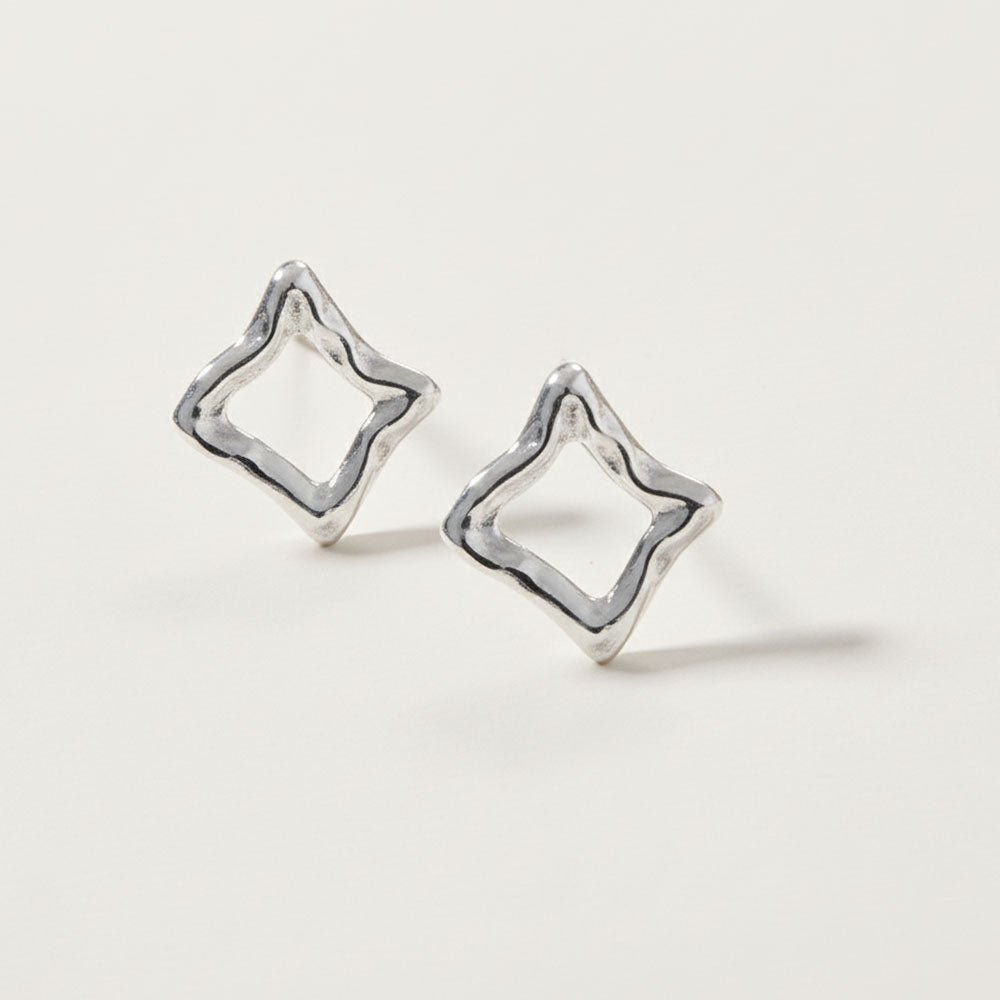 Ohrhänger Ohrringe Ohrstecker - Statement - Ohrstecker mit unregelmäßiger Quadrat - Form - O365 - Beau Soleil Jewelry