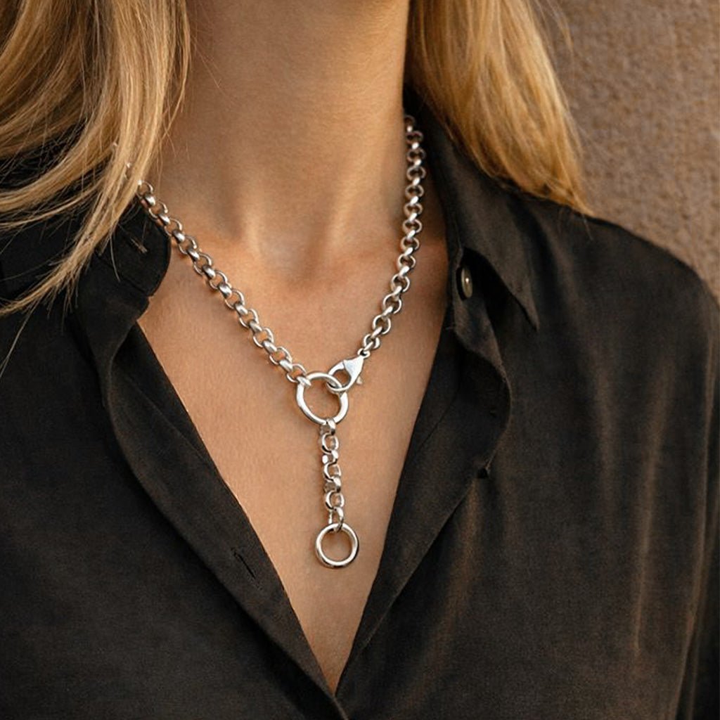 Ketten - Statement Rollo - Gliederkette | Damen - Halskette 42 cm + Verlängerung - K314 - Beau Soleil Jewelry