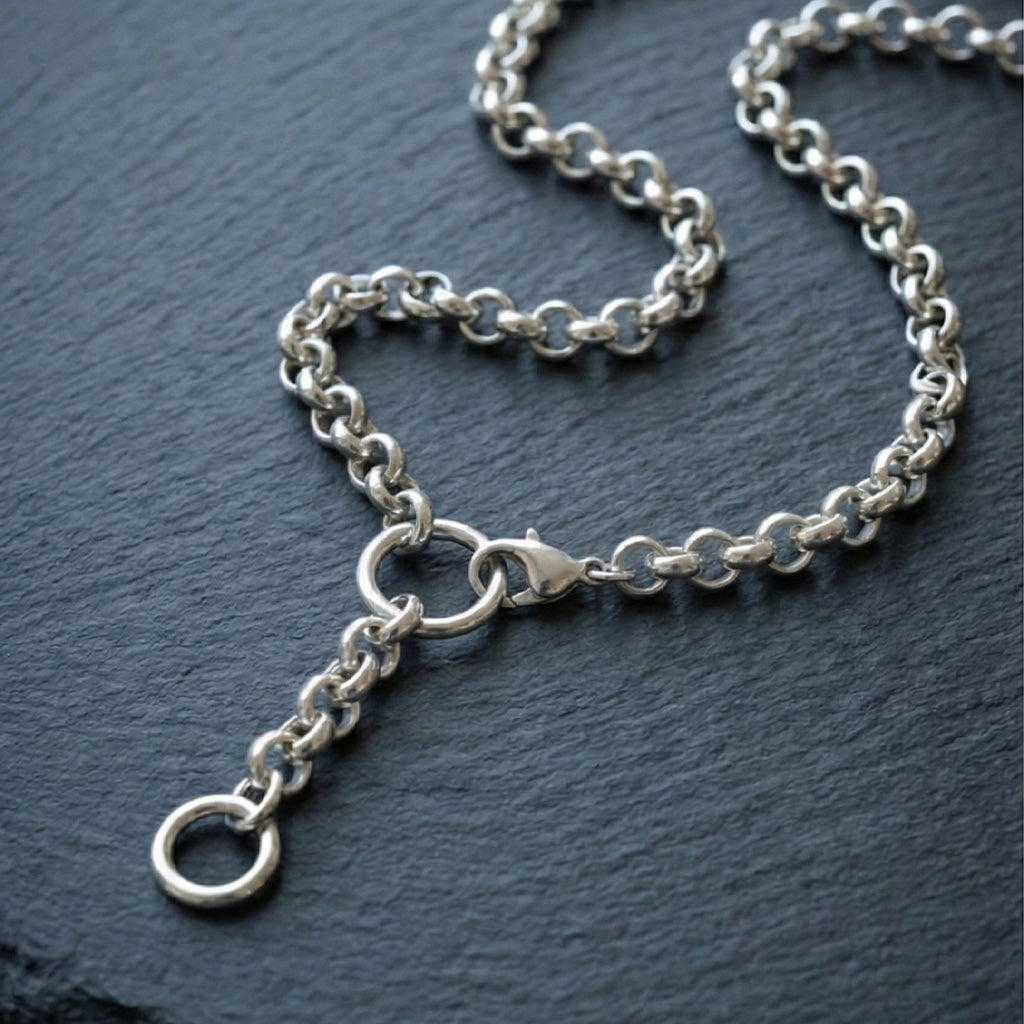 Ketten - Statement Rollo - Gliederkette | Damen - Halskette 42 cm + Verlängerung - K314 - Beau Soleil Jewelry