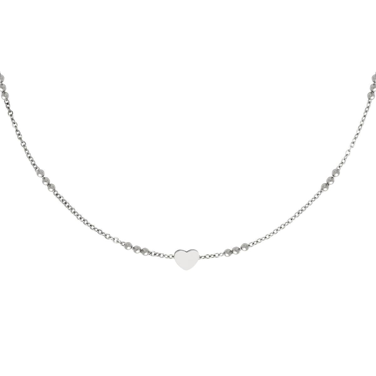 Ketten - Zarte Edelstahlkette mit Herz - Silber -  - Beau Soleil Jewelry