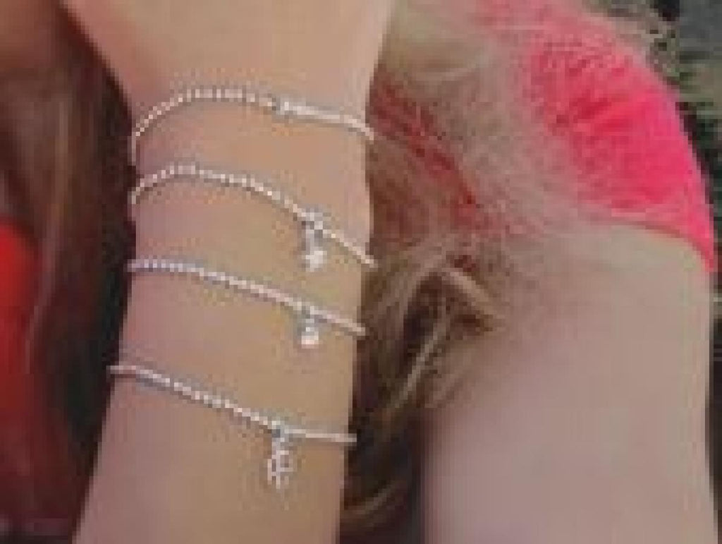 925 Silber Schmuck - 925 Silber Kugelarmband für Damen mit Herz Anhänger - 17 - 898A-17 - Beau Soleil Jewelry