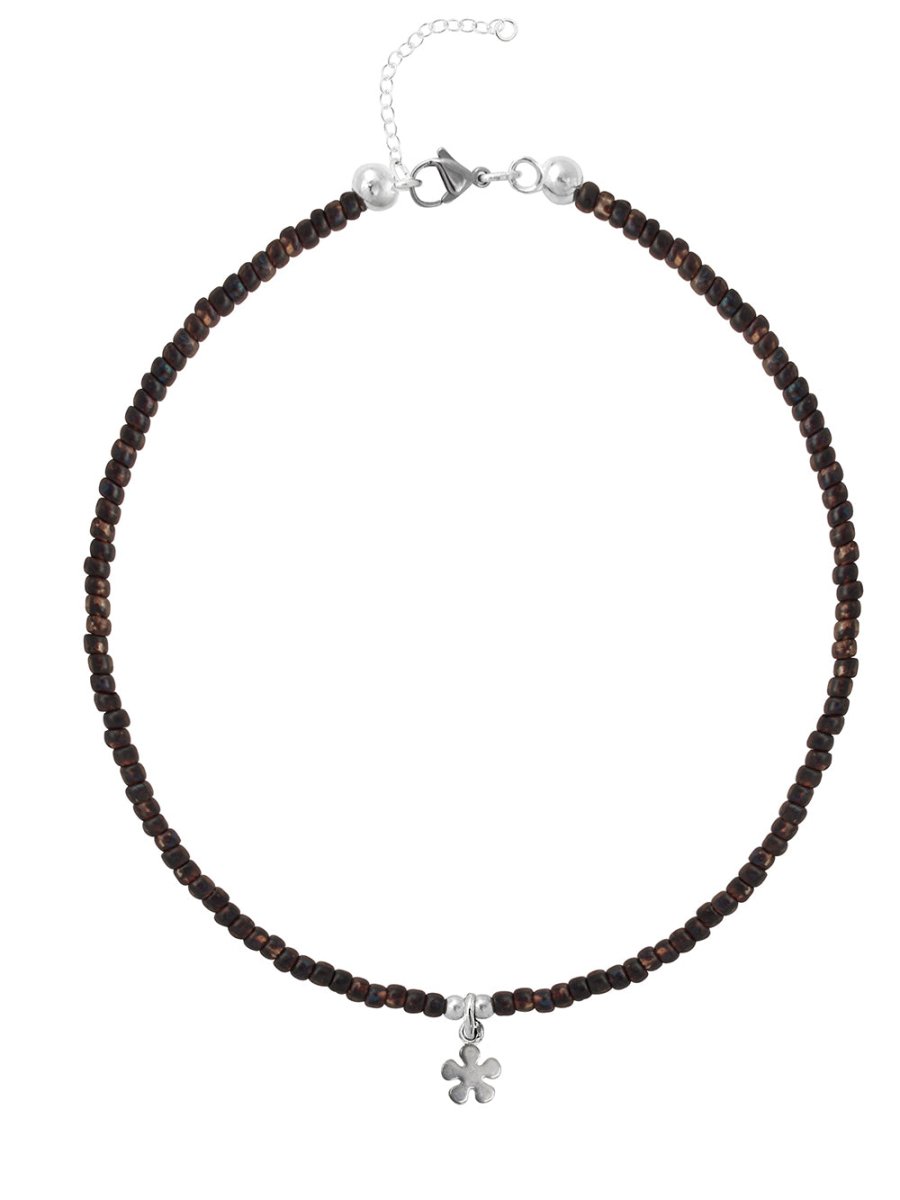 Ketten - 925 Silber Kette Blume - Smoked-Topaz - K-501-blume-Smoked-Topaz - Beau Soleil Jewelry