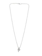 Ketten - 925 Silber Kugelkette mit Herz & Schlüssel Anhänger - 42cm - Beau Soleil Jewelry