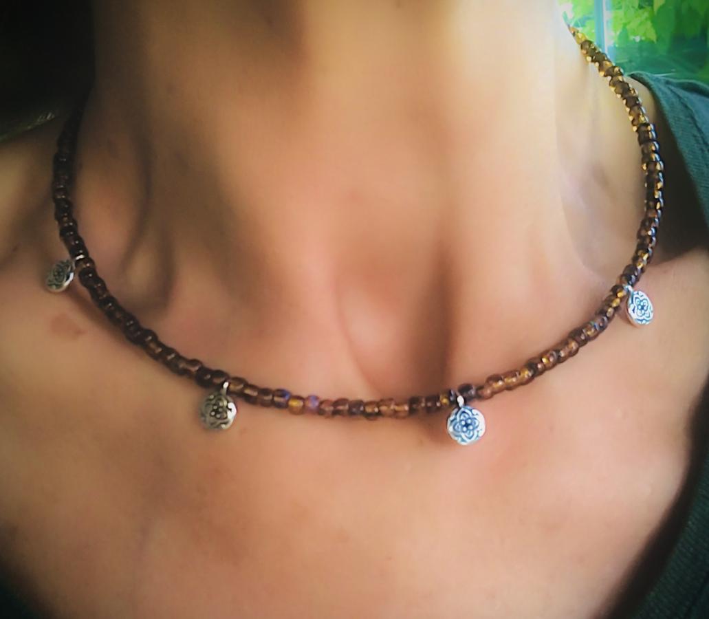 Ketten - Kette Choker mit Mandala Münzen - K510_coins - Beau Soleil Jewelry