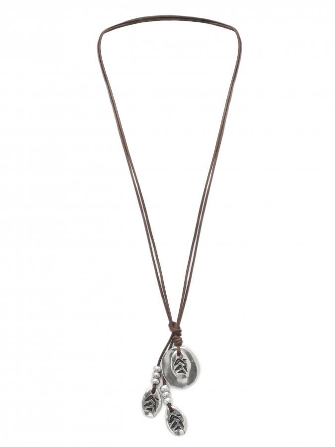 Ketten - Lederkette Tribal Münzen K186 - Braun - K186-braun - Beau Soleil Jewelry