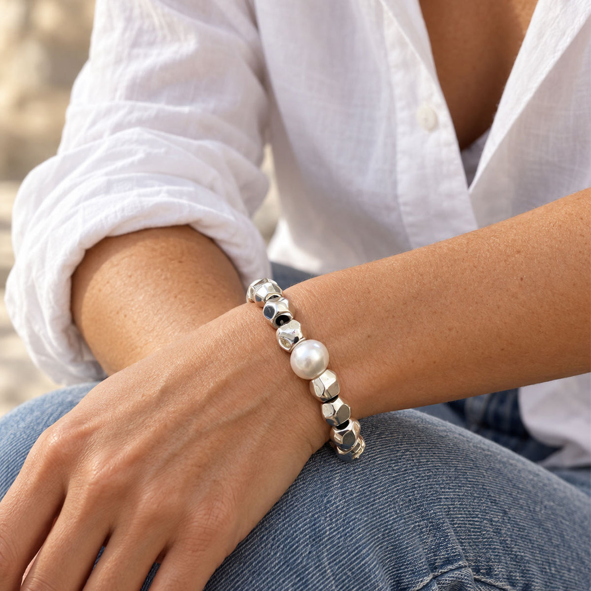 Armband Damen Süsswasserperle A968 - Braun - a969-br-18 - Beau Soleil Jewelry