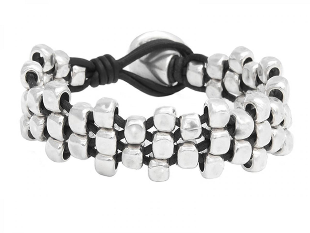 Armbänder - Lederarmband Cube A981 - Braun - A981-18-Braun - Beau Soleil Jewelry
