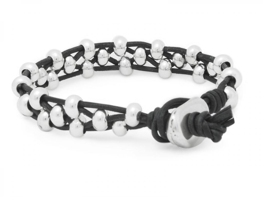 Armbänder - Geflochtenes Lederarmband A914 - Braun - A914-18-Braun - Beau Soleil Jewelry