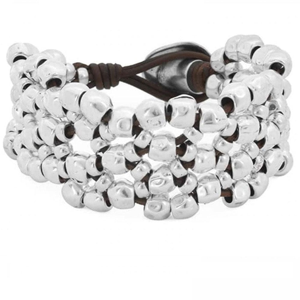 Armbänder - Armband Leder mehrreihig A964 - Braun - A964-braun-18 - Beau Soleil Jewelry