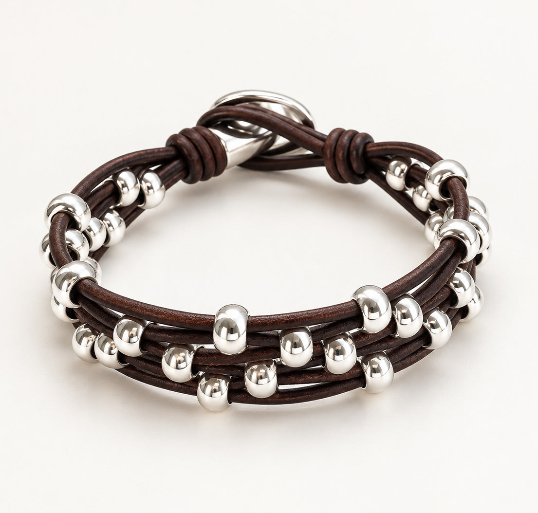 Lederarmband Emelie A983 - Braun - A983-18-Braun - Armbänder - Beau Soleil Jewelry