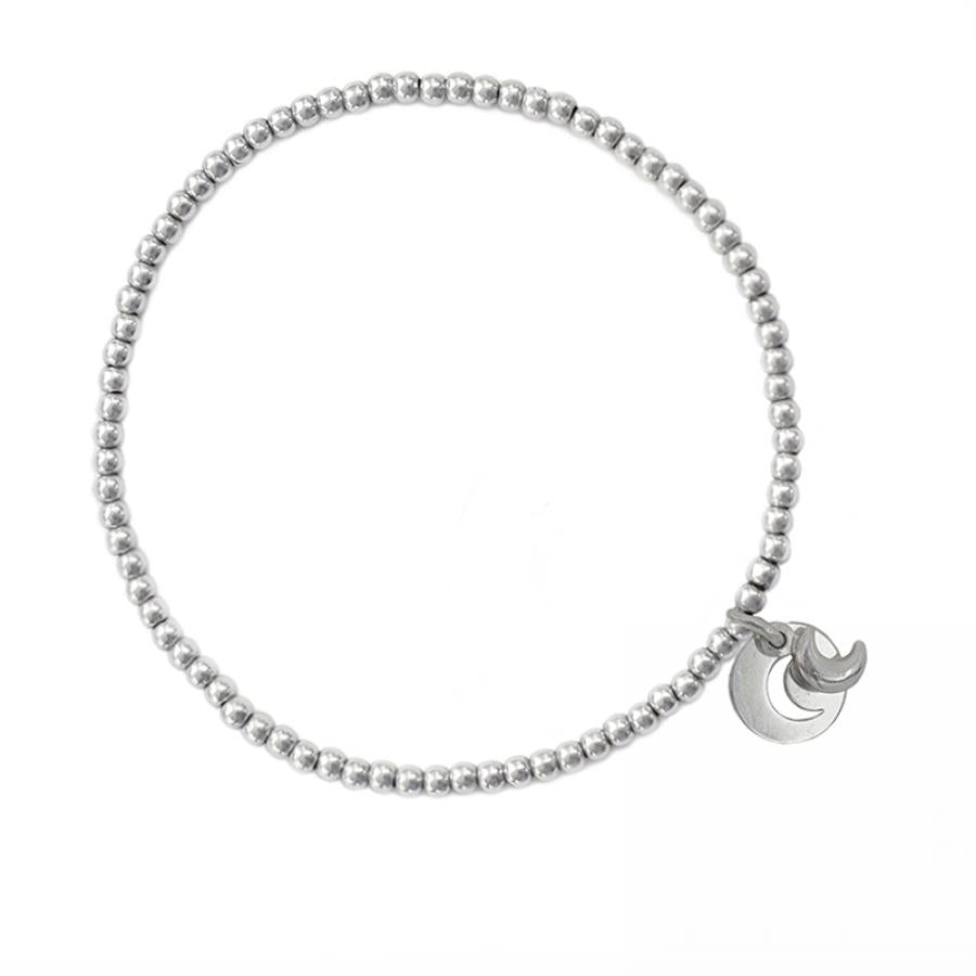 925 Silber Schmuck - 925 Silber Armband Mond und Münze - 17 - A985-moon-coin-17 - Beau Soleil Jewelry