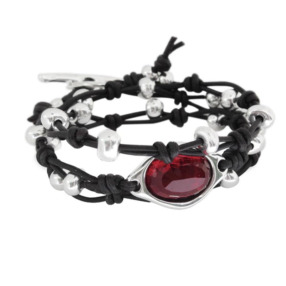 Armbänder - Leder Wickelarmband A1002 - Braun - A1002-18-Braun - Beau Soleil Jewelry
