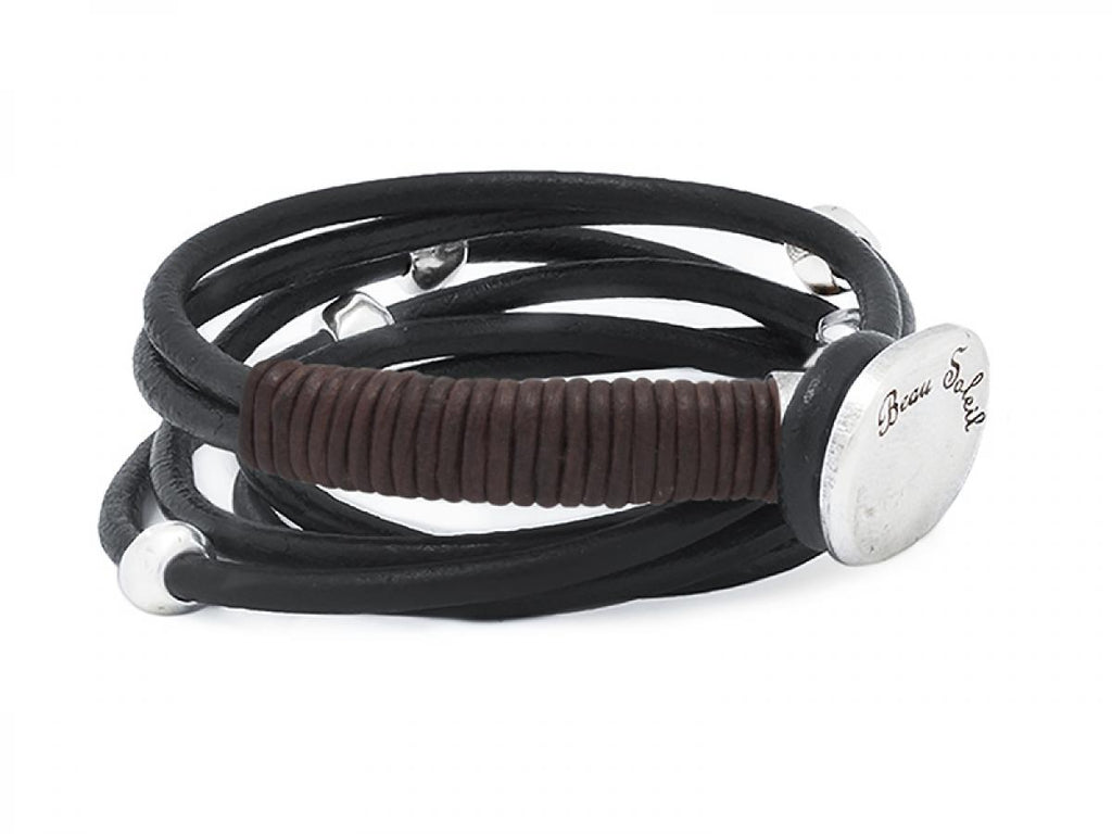 Armbänder - Wickelarmband Tarifa Schwarz BA837 - 18-Braun - 837BA_2 - Beau Soleil Jewelry