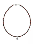 Ketten - 925 Silber Kette Buddha 3 - K501_buddha_granat - Beau Soleil Jewelry