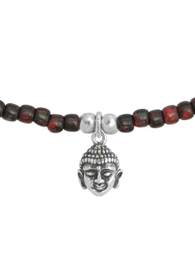 Ketten - 925 Silber Kette Buddha 3 - K501_buddha_granat - Beau Soleil Jewelry