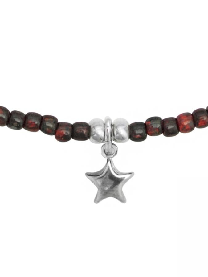 Ketten - 925 Silber Kette Stern Granat Rot - K501_stern_granat - Beau Soleil Jewelry