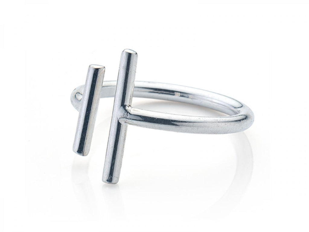 925 Silber Schmuck - Sterling Silber Damen Ring mit Stab - 54 - R305-stab-54 - Beau Soleil Jewelry
