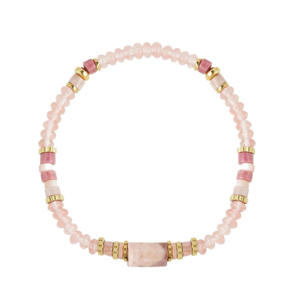Armbänder - Entdecke unser zauberhaftes Armband mit zarten Perlen - Rose - a-108-rose - Beau Soleil Jewelry
