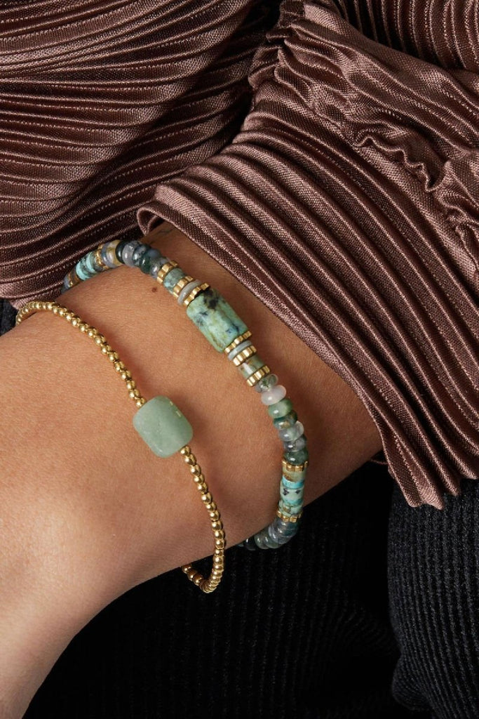 Armbänder - Entdecke unser zauberhaftes Armband mit zarten Perlen - Tuerkis - a108-gruen - Beau Soleil Jewelry