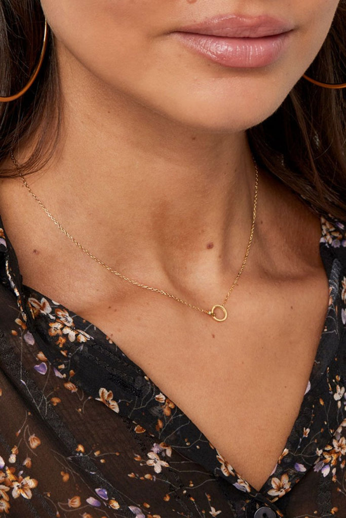 Ketten - Feine Halskette mit verbundenen Ringen - Gold - KE-1017-gold - Beau Soleil Jewelry