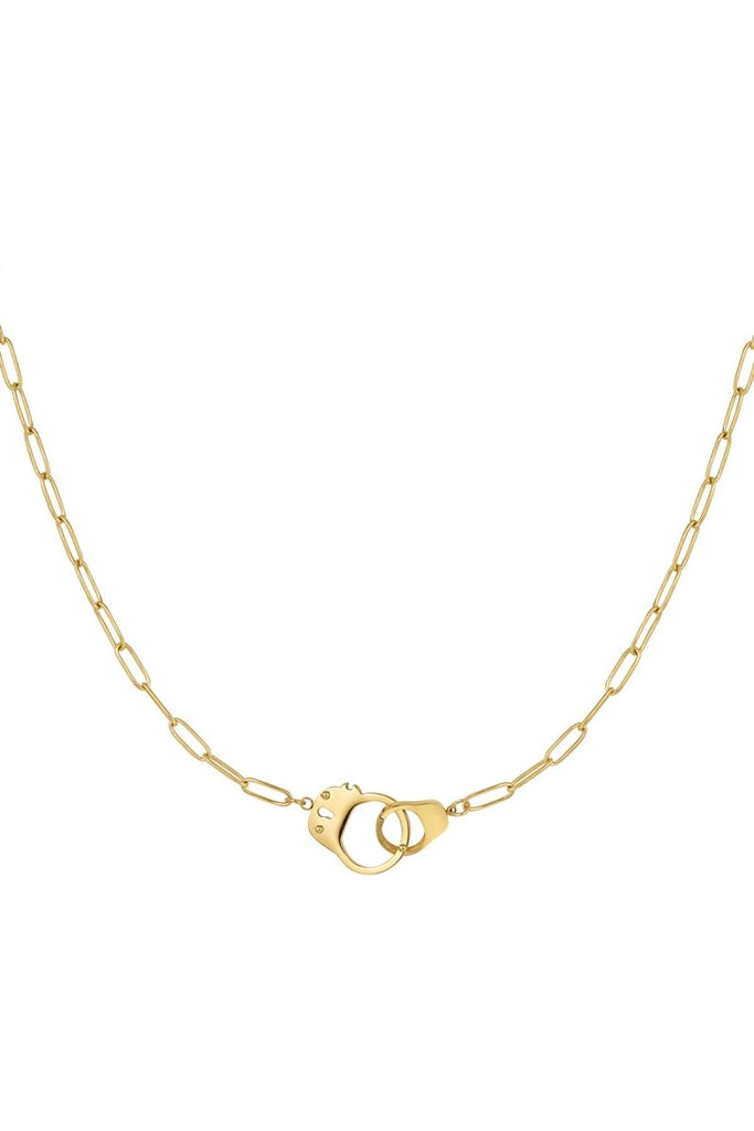 Ketten - Feine Halskette mit verbundenen Ringen - Gold - Beau Soleil Jewelry