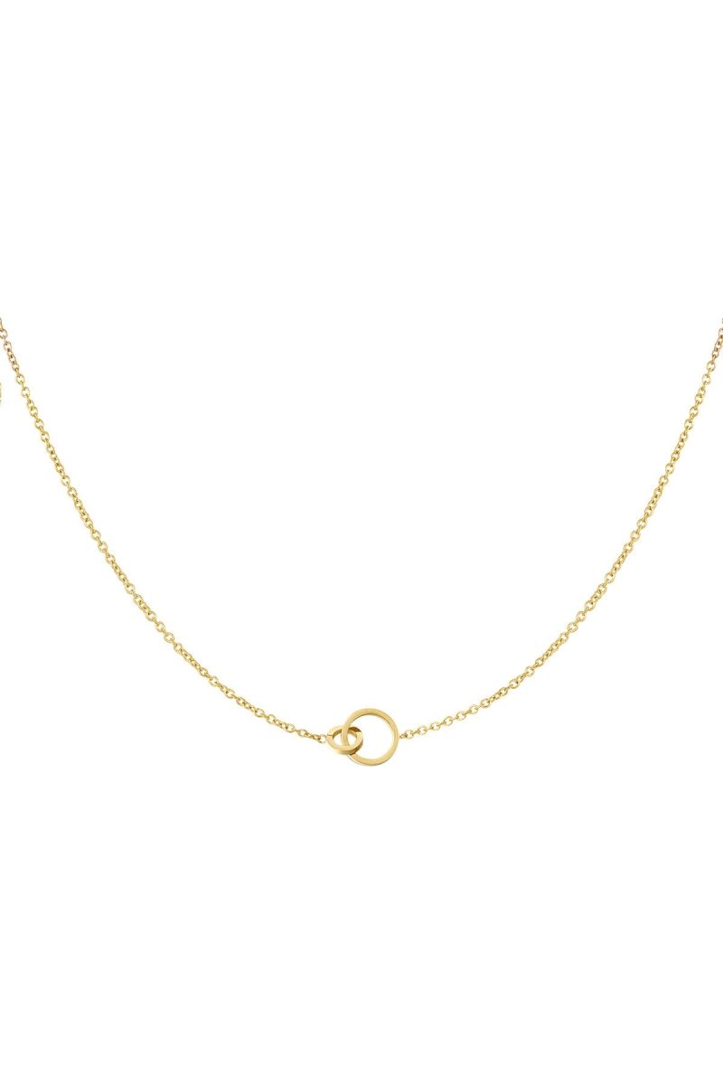 Ketten - Feine Halskette mit verbundenen Ringen - Gold - KE-1017-gold - Beau Soleil Jewelry