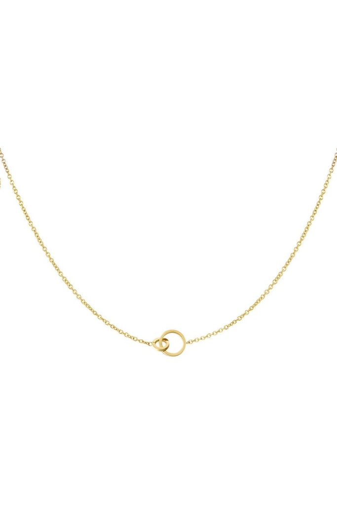 Ketten - Feine Halskette mit verbundenen Ringen - Gold - KE-1017-gold - Beau Soleil Jewelry