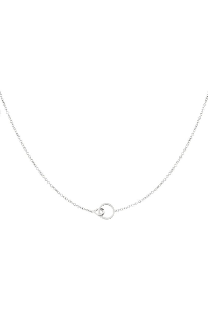 Ketten - Feine Halskette mit verbundenen Ringen - Silber - KE-1017-silber - Beau Soleil Jewelry