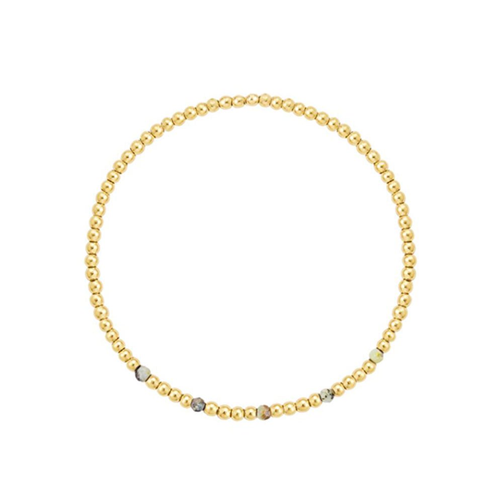 Armbänder - Feines Armband Gold und Perlen - Grün - Ay-gruen - Beau Soleil Jewelry