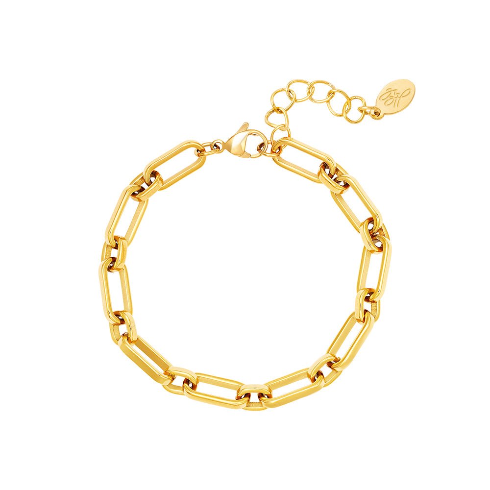 Gliederarmband für Damen Edelstahl - Gold - Beau Soleil Jewelry