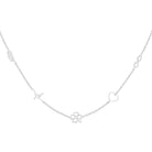Halskette Edelstahl Minimalist mit Anhänger Kleeblatt und Herzen - Silber - KG1011-silber - Beau Soleil Jewelry