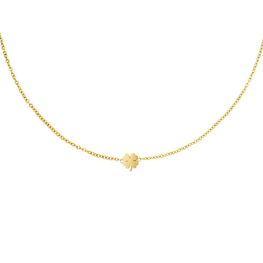 Ketten - Halskette mit mini Kleeblatt - Gold - K-0216204-gold - Beau Soleil Jewelry