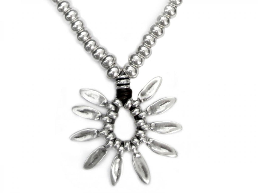 Ketten - Lederkette Damen Collier mit Anhänger K162 - Braun - K162.Collier - Beau Soleil Jewelry