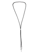 Ketten - Kette Bali individuell tragbar K256 - 50cm Schwarzes Leder - k256-bali-silber-schwarz-50 - Beau Soleil Jewelry