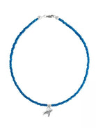 Ketten - 925 Silber Kette bernsteinfarbig Flugzeug Anhänger - Aquablau - K501_plane_kette_aquablau-1 - Beau Soleil Jewelry