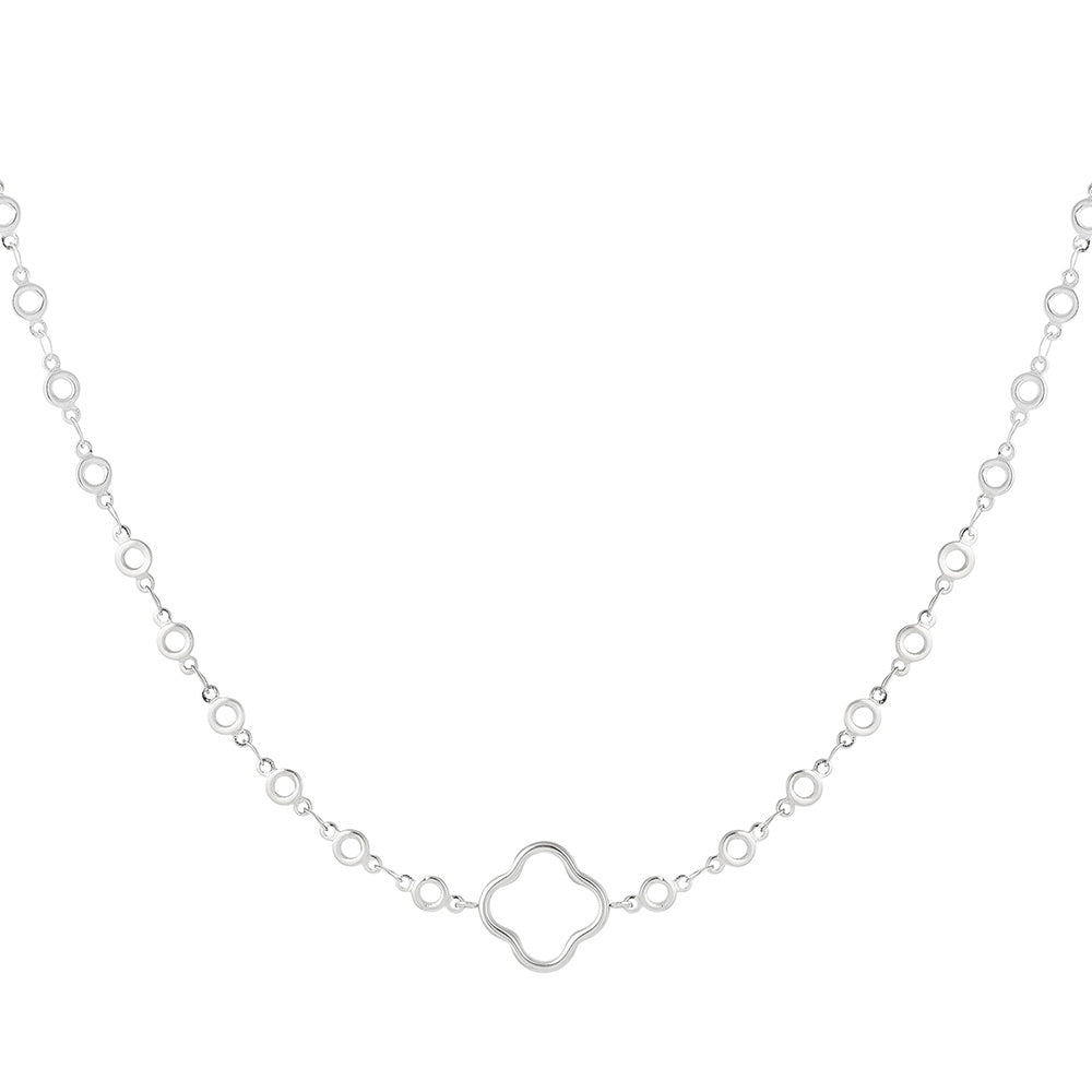 Ketten - Kette Edelstahl Glücksklee - Silber - KE1010-klee-silber - Beau Soleil Jewelry