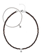 925 Silber Schmuck - Schmuck Set 925 Silber Kette & Armband mit Stern - 18 - Beau Soleil Jewelry